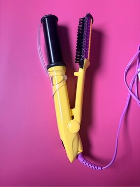 Flower beauty Yellow 2-in-1 Hair Straightener and Curler